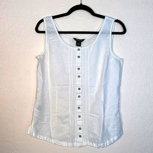 Eddie Bauer linen cotton blend tank top
